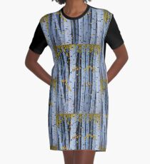 Ten Cardinals In Birch Trees Graphic T-Shirt Dress