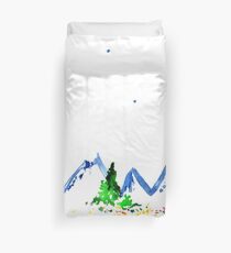 Mountains || watercolor Duvet Cover