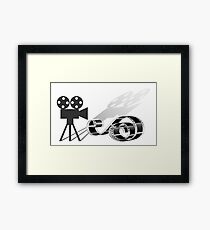 Film strip and film camera Framed Print