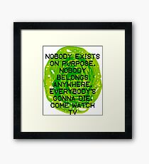 Come watch TV Framed Print