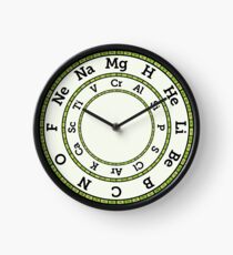 Chemische Elemente Uhr - Grün Uhr