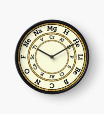 Chemische Elemente Uhr - Gelb Uhr