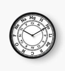 Chemische Elemente Uhr - Grau Uhr
