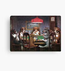 Lienzo Perros jugando al poker - un amigo en necesidad