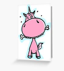 The Unicorn fetches the bone Greeting Card
