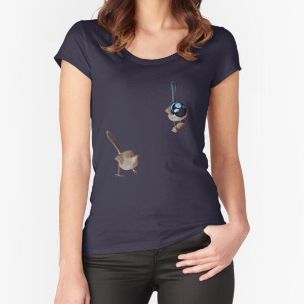 Superb Fairy-wrens male and female Fitted Scoop T-Shirt