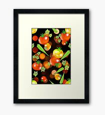 Hot tomatoes tossed veggies Framed Print