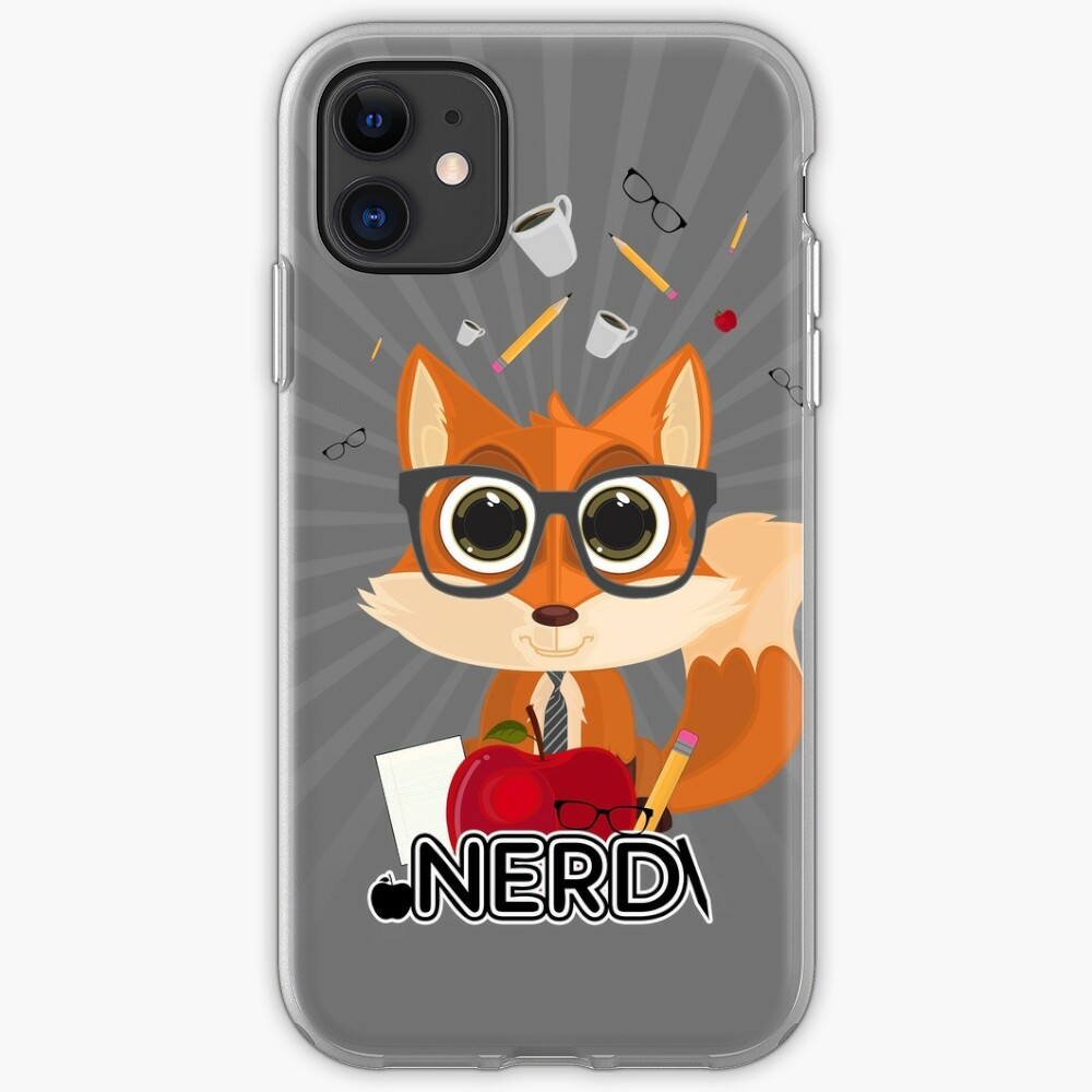 "Fox Nerd - Nerd" iPhone Case & Cover by Adamzworld | Redbubble