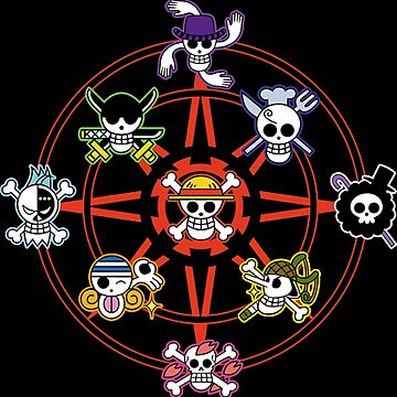 All Straw Hat Pirates Crew Logo Sticker for Sale by