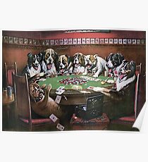 Dogs Playing Poker - Poker Sympathy Poster