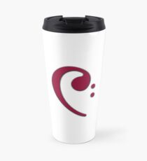 Maroon Bass Clef Travel Mug