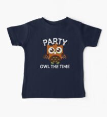 Party Owl The Time Baby Tee