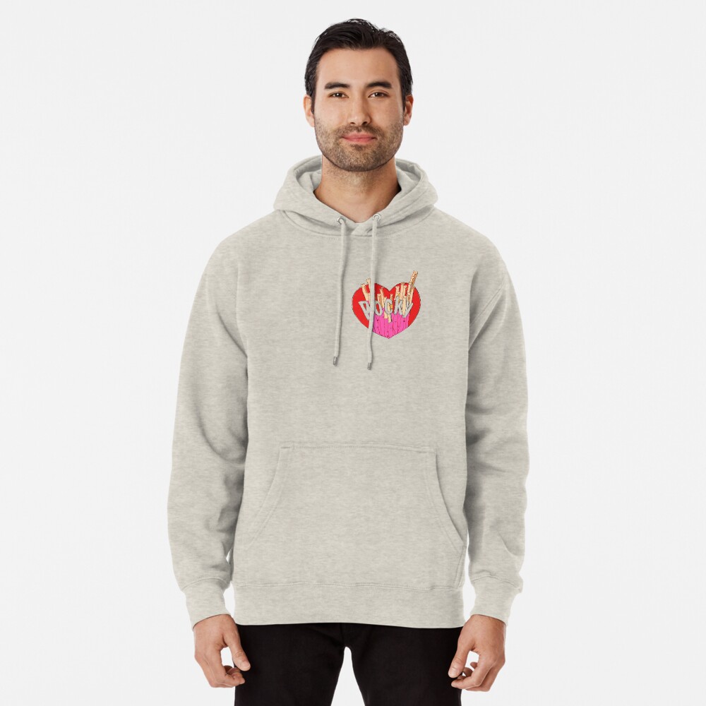 Strawberry Pocky Illustration Pullover Hoodie