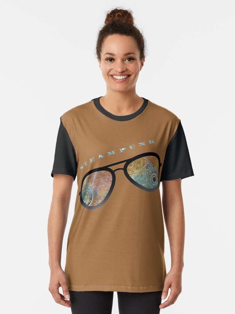Alternate view of STEAMPUNK SUNGLASSES Graphic T-Shirt