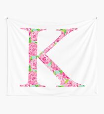 Lilly Pulitzer Rose Design K Kappa Wall Tapestry