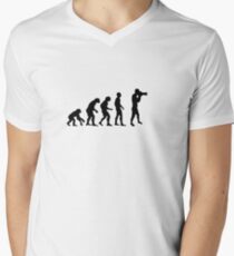 Photographer evolution Men's V-Neck T-Shirt