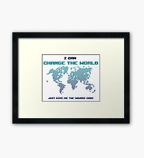 I Can Change The World - Funny Programming Jokes - Light Color Framed Print