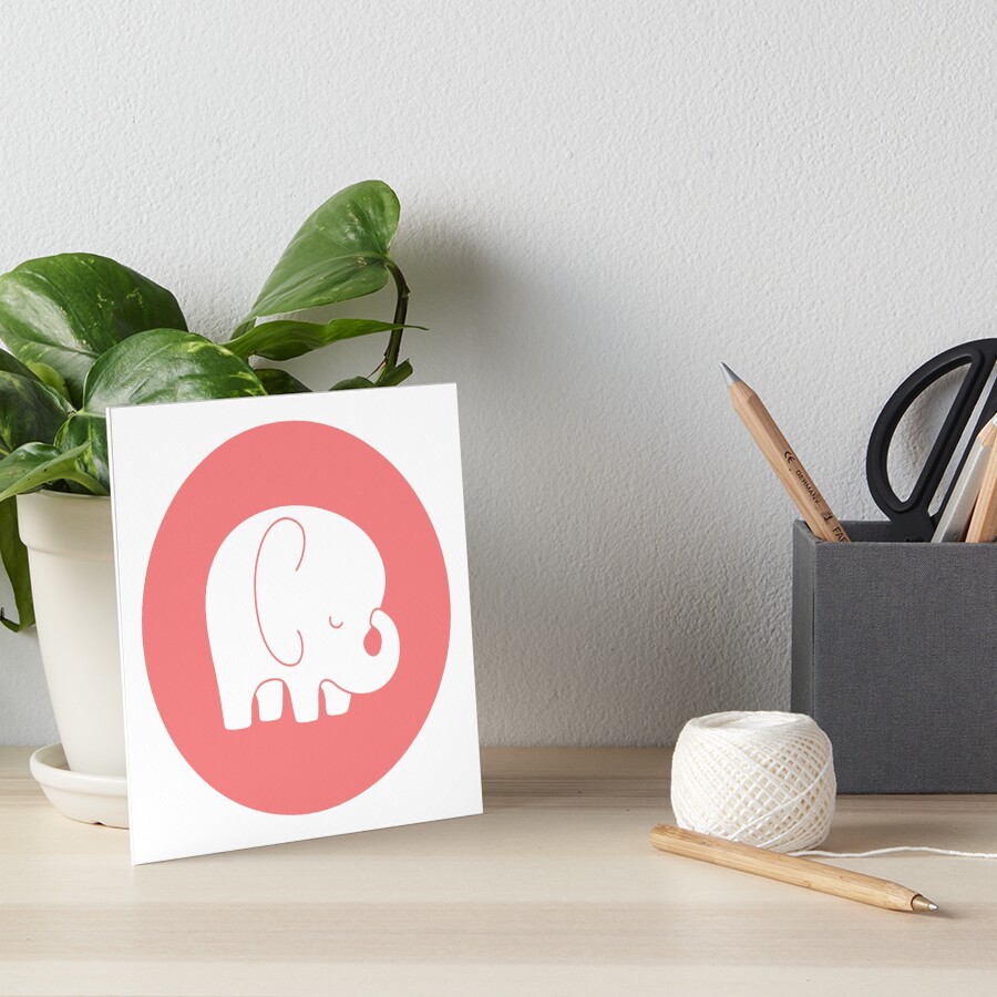 mod baby elephant Art Board Print