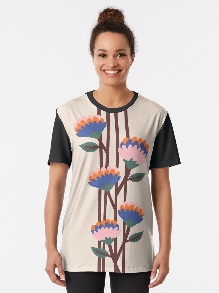Alternate view of Henri Flowers Graphic T-Shirt