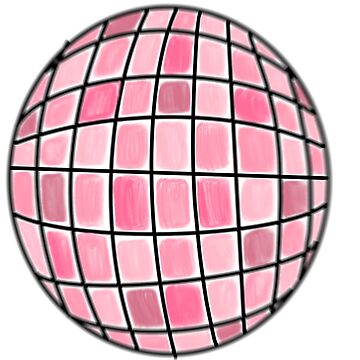 Sticker Pink disco ball 