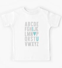 ABC I Love You Blue Kids Tee