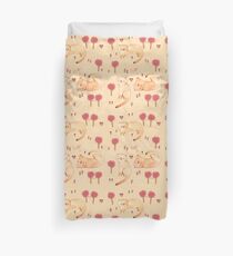 Orange Cat Pattern Duvet Cover