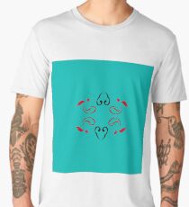 Design elements folk blue Men's Premium T-Shirt