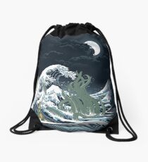 The Wave Off R'lyeh Drawstring Bag