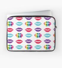 Stacked Colorful Lips Laptop Sleeve