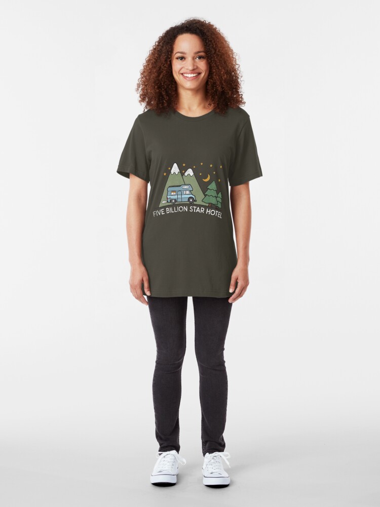 Alternative Ansicht von Campervan: 5 Billion Star Hotel Camping Gift Slim Fit T-Shirt