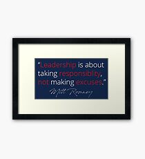 Mitt Romney: Leadership Framed Print