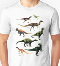 Camiseta unisex ESPECIES DE DINOSAURIO VINTAGE RETRO 80'S DINO DINOSAURS