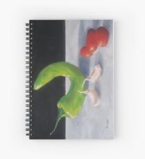 Chile Pepper, Garlic, and Tomatoes Spiral Notebook