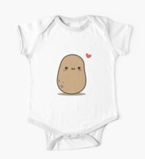 Cute Potato in love Short Sleeve Baby One-Piece