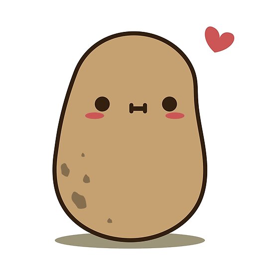 "Cute Potato in love" Poster by clgtart Redbubble