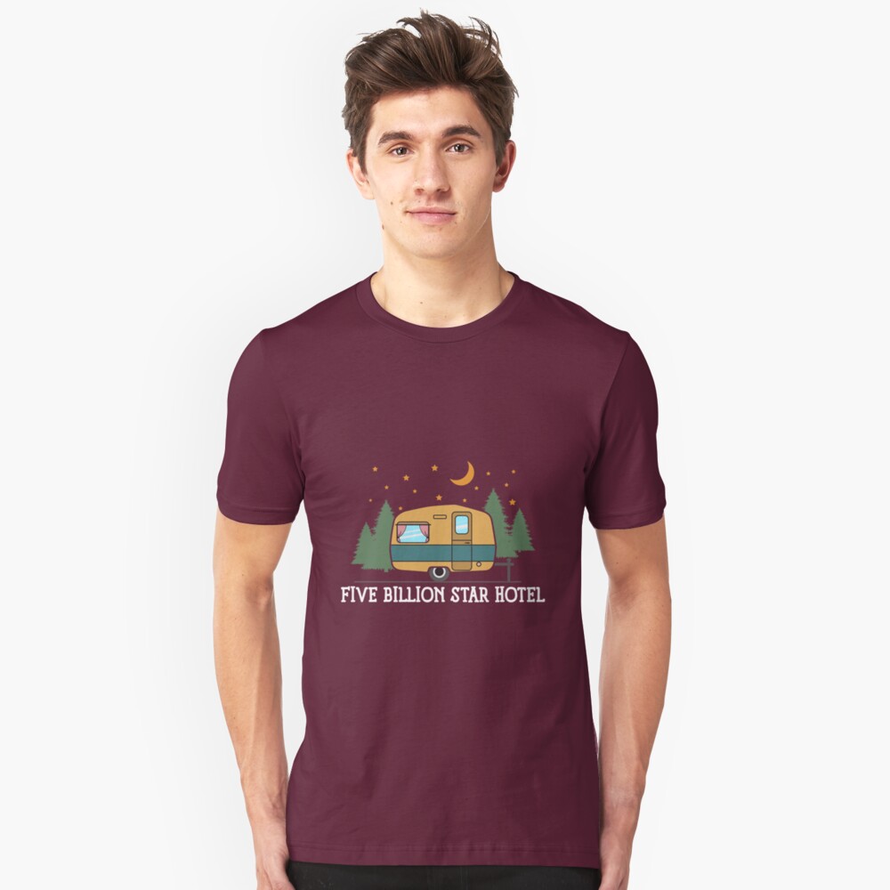 Camping Trailer: Five Billion Star Hotel Gift Slim Fit T-Shirt