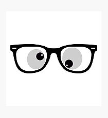Funny Hipster Glasses Photographic Print