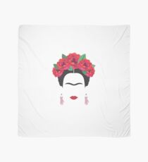 frida kahlo minimal illustration Mexico historical artis Scarf