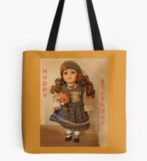 Girls, Doll Birthday card Tote Bag