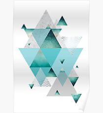 Türkis Geometrisch Poster