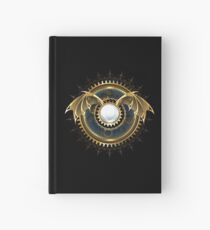Mechanical Dragon Wings with a Lens ( Steampunk wings ) Hardcover Journal