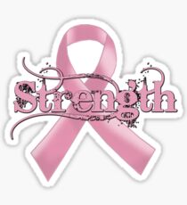 Strength Pink Ribbon Sticker