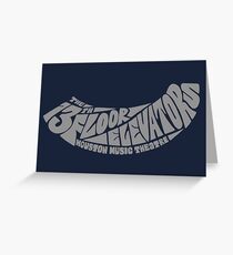 13th Floor Elevators Houston Music Theatre (grey) Greeting Card