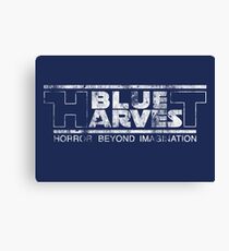 Blue Harvest distressed (white) Canvas Print