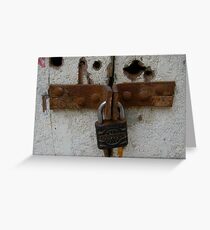 padlock Greeting Card