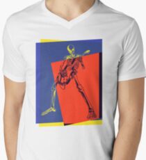 Pop Art Skeleton Rocker Men's V-Neck T-Shirt