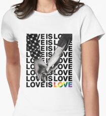 LOVE IS LOVE Women's Fitted T-Shirt
