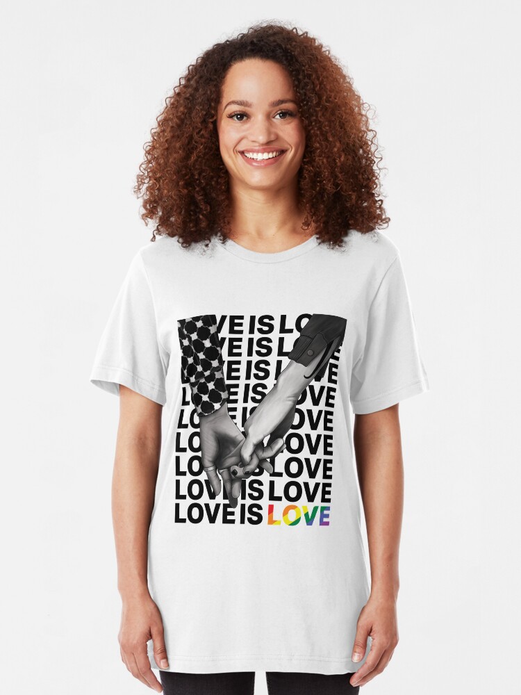 T-shirt ajusté ''L'AMOUR C'EST L'AMOUR' : autre vue