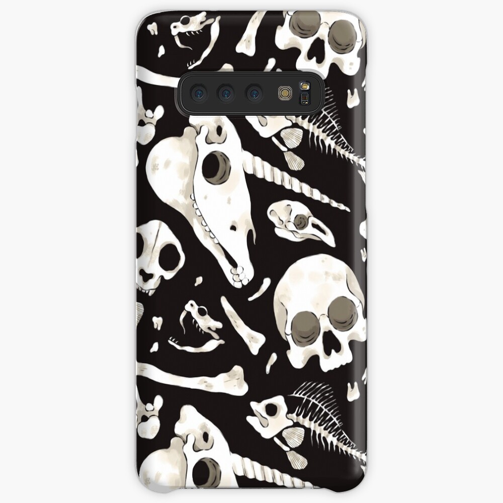black Skulls and Bones - Wunderkammer Case & Skin for Samsung Galaxy