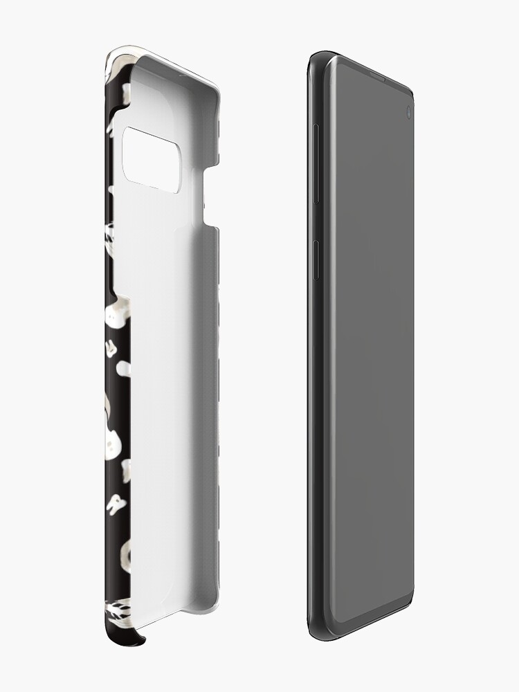 Alternate view of black Skulls and Bones - Wunderkammer Case & Skin for Samsung Galaxy